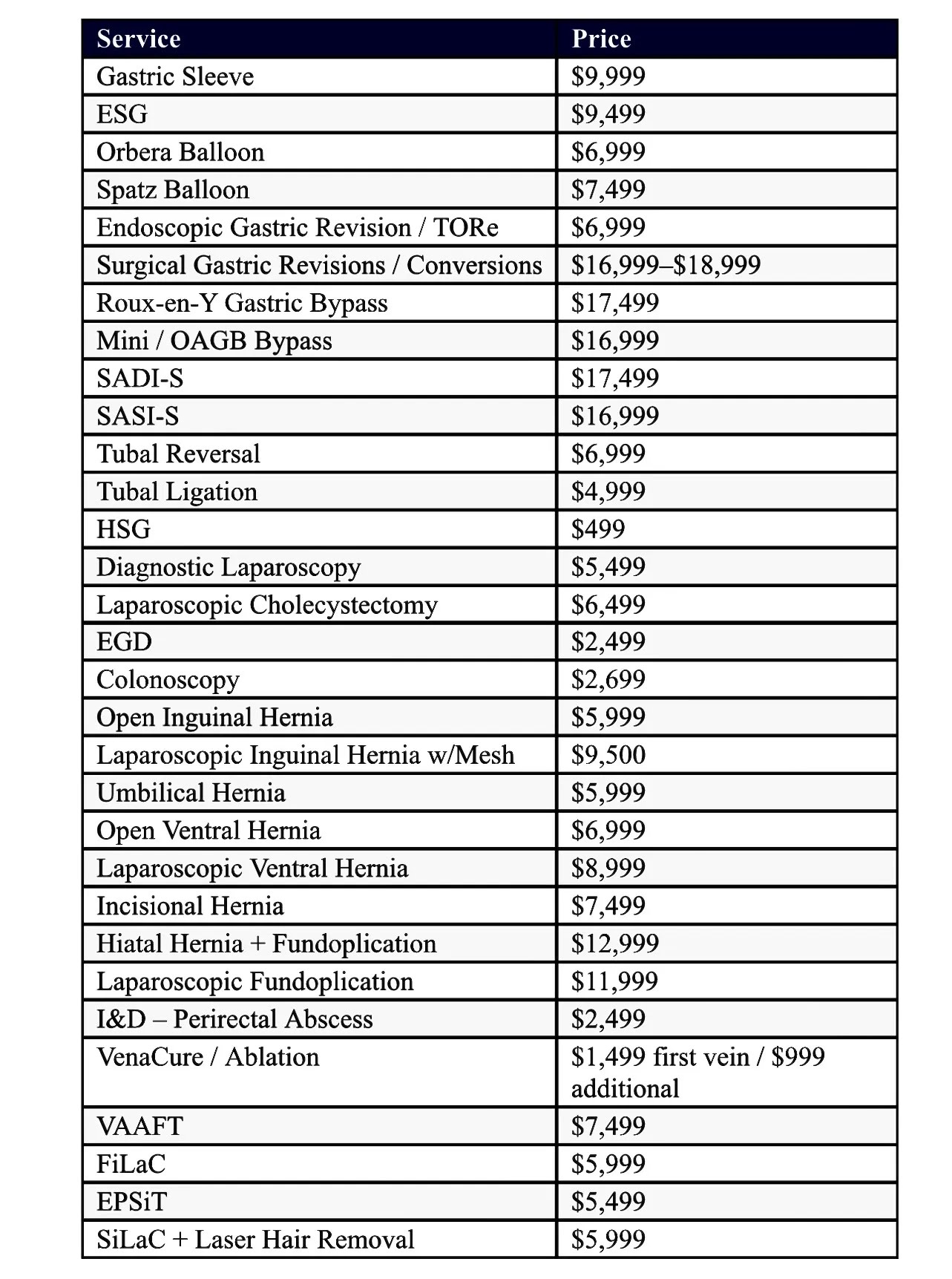 IBI CLINIC SPECIAL PRICES